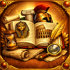 History Quiz app icon with ancient history symbols